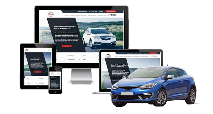 Ankaufseite mobil – Autoankauf Thannhausen (Schwaben) mit rotem PKW